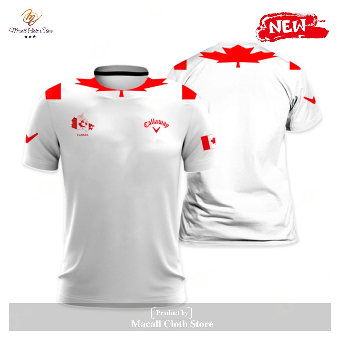 Callaway x Canada Flag Premium Special White Style Classic Hoodie Sweatshirt 3D Callaway x Canada Flag Premium Special White Style Classic Hoodie Sweatshirt 3D