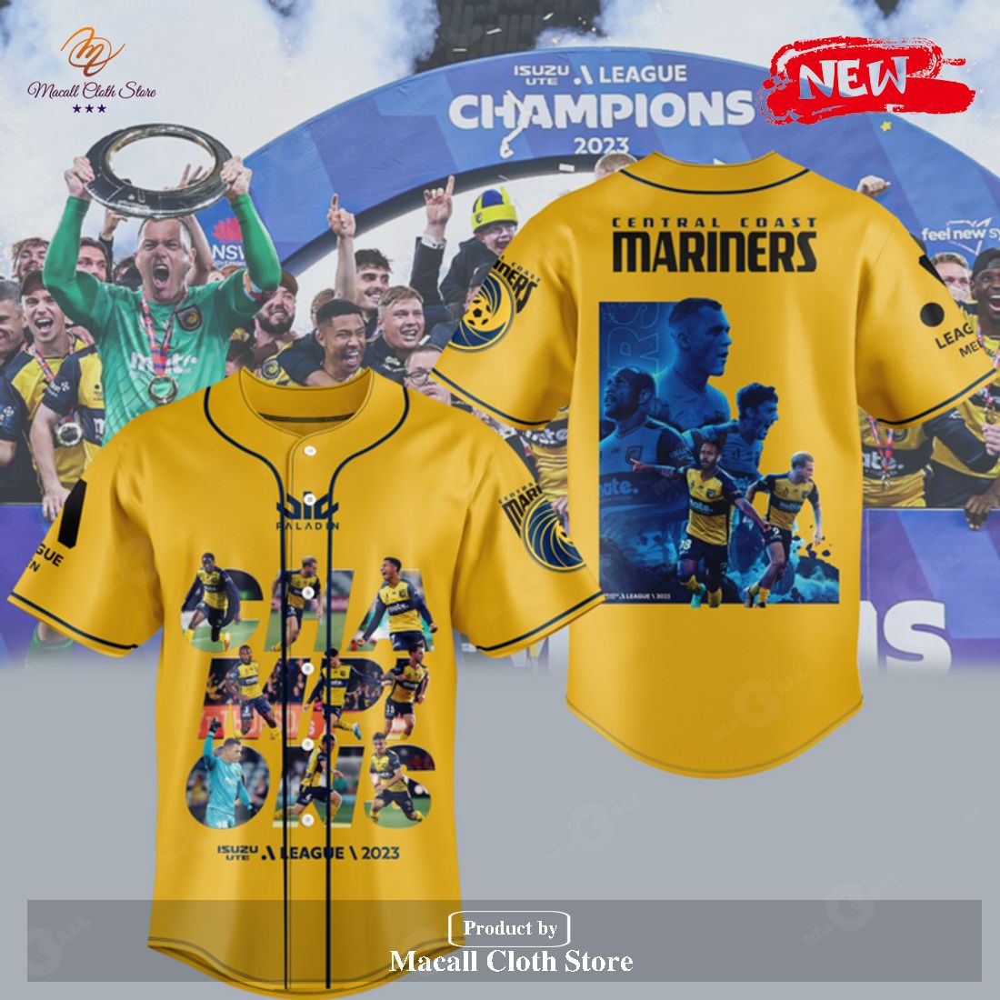 Central Coast Mariners Grand Final Bound New 2023 Champions Jersey