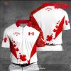 Callaway x Canada Flag Mix White Red Premium 3D Apparels Polo Shirt