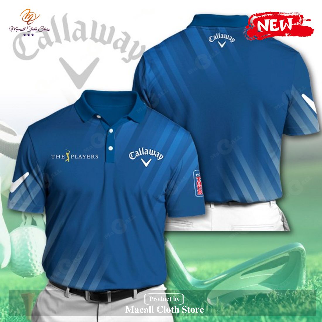 The Players Championship x Callaway Premium Navy Style 3D Apparels Polo Shirt The Players Championship x Callaway Premium Navy Style 3D Apparels Polo Shirt