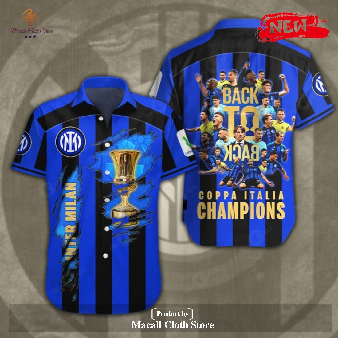 Inter Milan Back To Coppa Italia Champions Blue Style Hawaiian Shirt and Short Inter Milan Back To Coppa Italia Champions Blue Style Hawaiian Shirt and Short