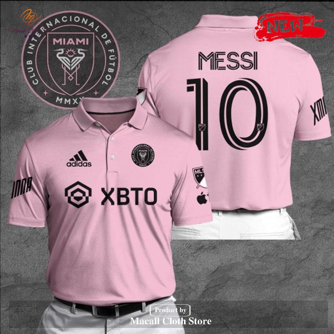 Lionel Messi x Inter Miami Premium Pink Style 3D Apparels Polo Shirt Lionel Messi x Inter Miami Premium Pink Style 3D Apparels Polo Shirt