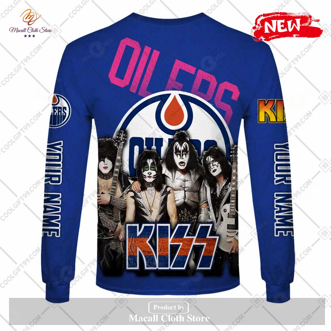 Personalized NHL Edmonton Oilers x Kiss Band V2 Design Hoodie Sweatshirt 3D Personalized NHL Edmonton Oilers x Kiss Band V2 Design Hoodie Sweatshirt 3D