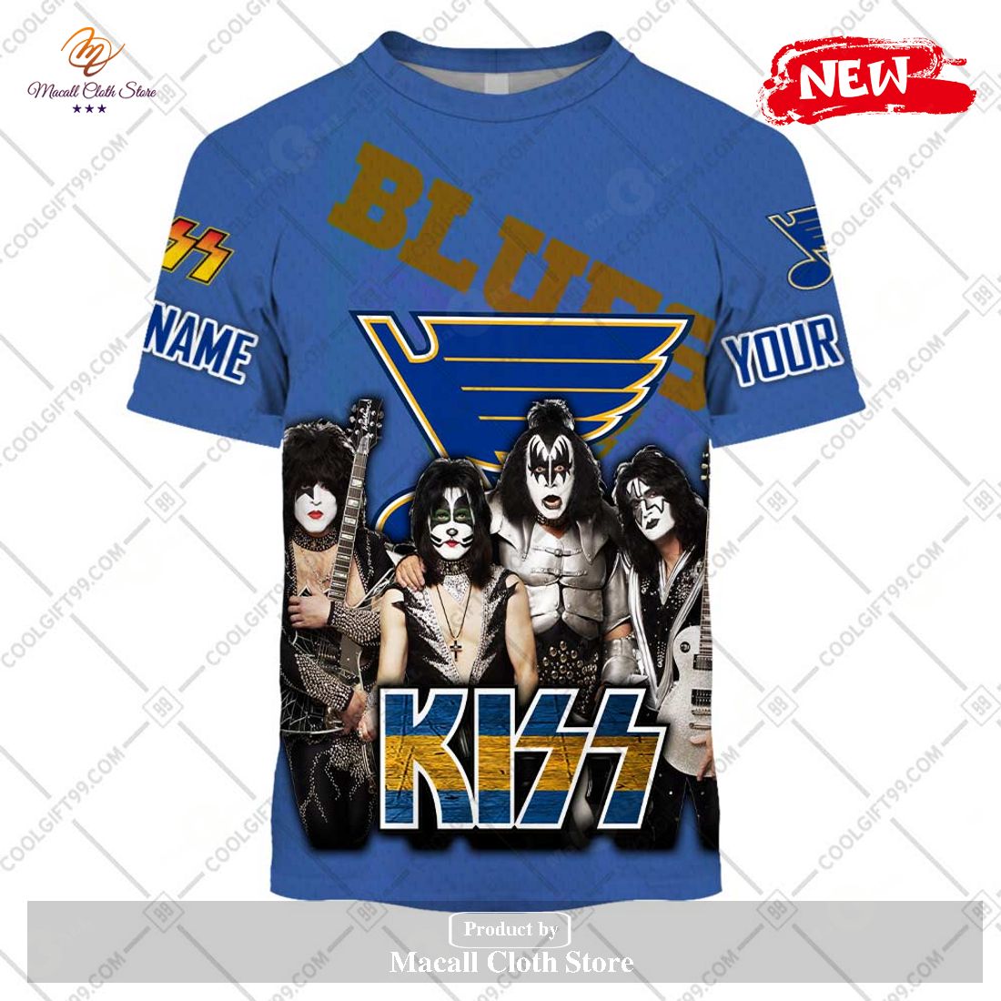 Personalized NHL St. Louis Blues x Kiss Band V2 Design Hoodie Sweatshirt 3D Personalized NHL St. Louis Blues x Kiss Band V2 Design Hoodie Sweatshirt 3D
