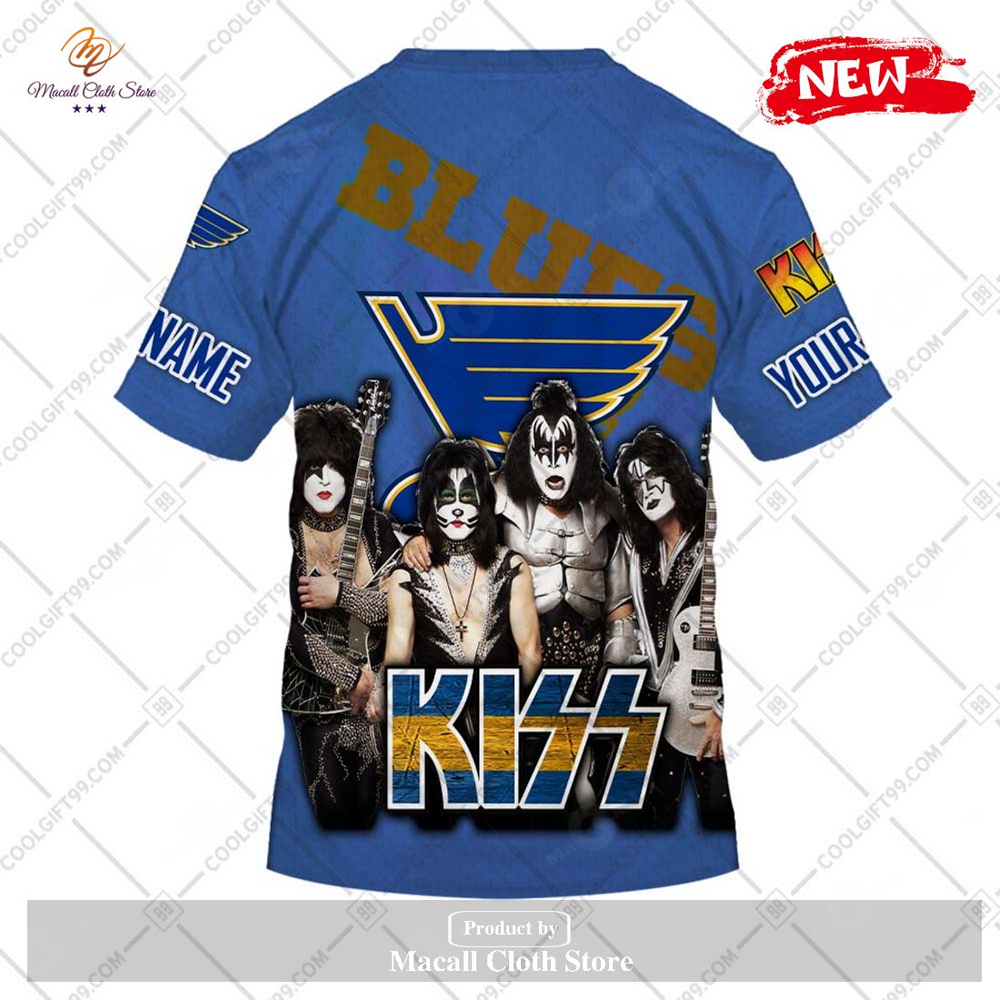 Personalized NHL St. Louis Blues x Kiss Band V2 Design Hoodie Sweatshirt 3D Personalized NHL St. Louis Blues x Kiss Band V2 Design Hoodie Sweatshirt 3D