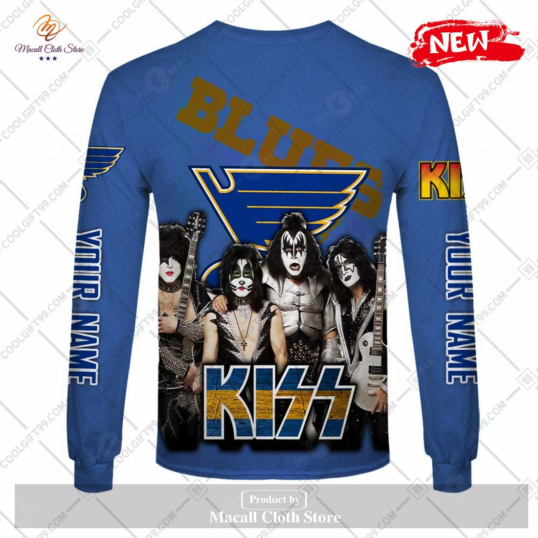 Personalized NHL St. Louis Blues x Kiss Band V2 Design Hoodie Sweatshirt 3D Personalized NHL St. Louis Blues x Kiss Band V2 Design Hoodie Sweatshirt 3D