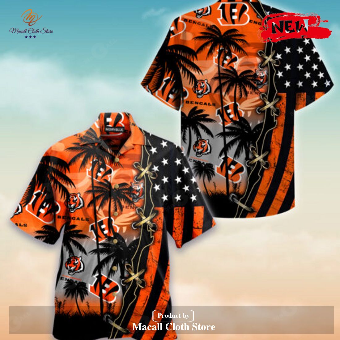 Cincinnati Bengals US Flag Champions Coconut Tree Style Hawaiian Shirt Cincinnati Bengals US Flag Champions Coconut Tree Style Hawaiian Shirt