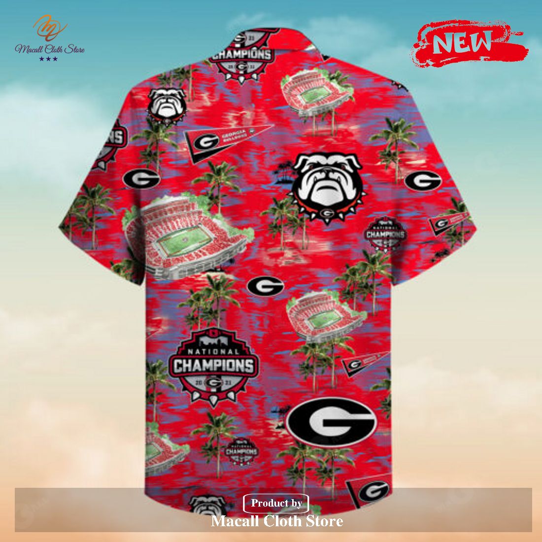 Georgia Bulldogs NCAA Champions Palm Tree Tropical Hawaiian Shirt Georgia Bulldogs NCAA Champions Palm Tree Tropical Hawaiian Shirt
