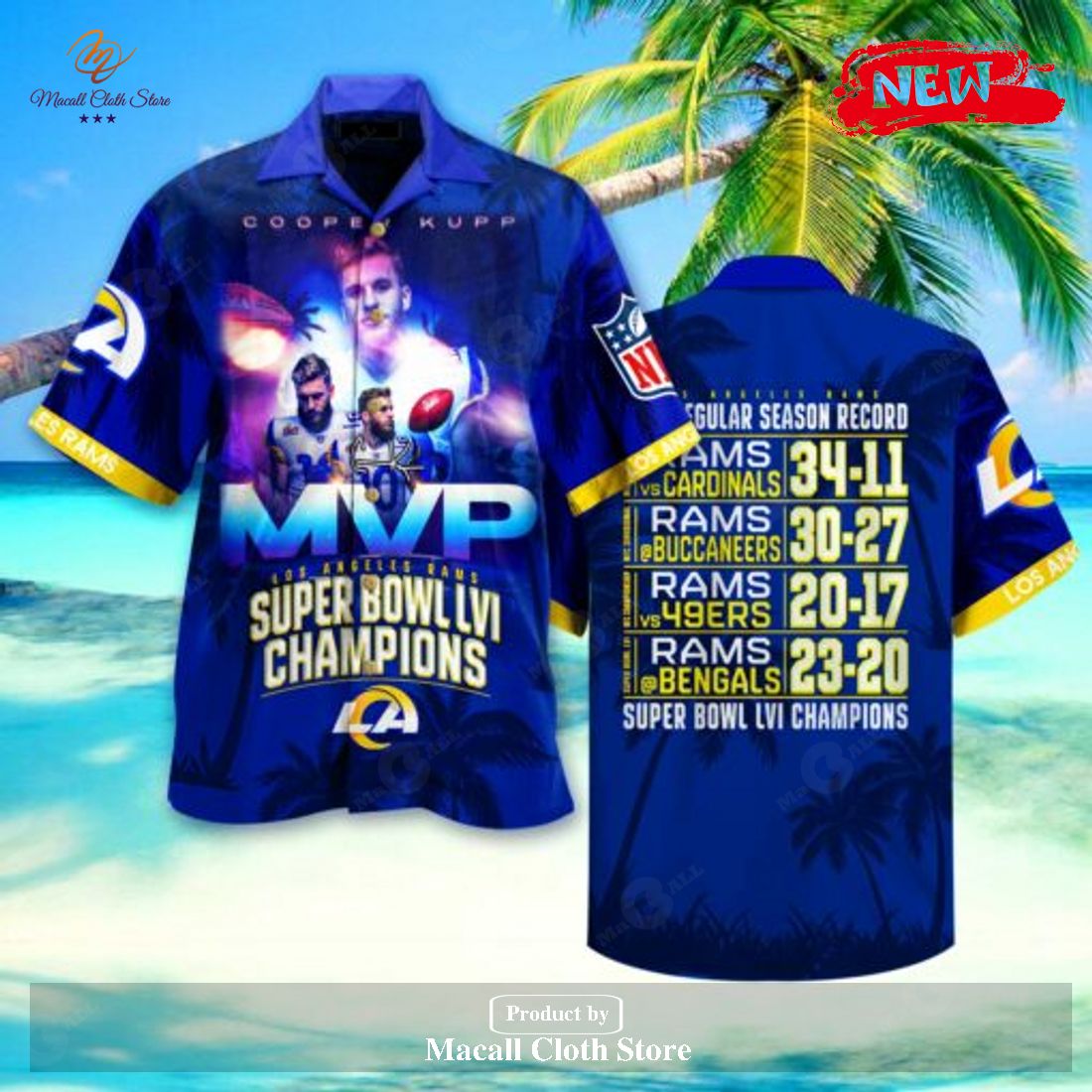 Premium Cooper Kupp MVP Lars 12 NFL Super Bowl Champions Hawaiian Shirt Premium Cooper Kupp MVP Lars 12 NFL Super Bowl Champions Hawaiian Shirt