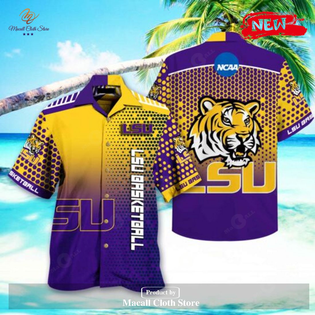 Premium LSU Tigers Men's Basketball Sports Luxury Style Hawaiian Shirt Premium LSU Tigers Men's Basketball Sports Luxury Style Hawaiian Shirt