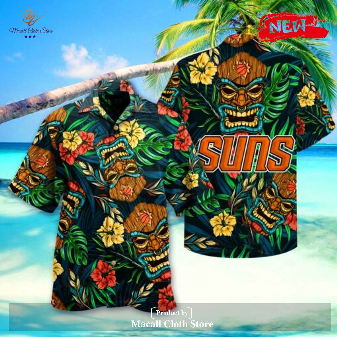 Premium Phoenix Suns NBA Sports Palm Tree Floral Style Hawaiian Shirt