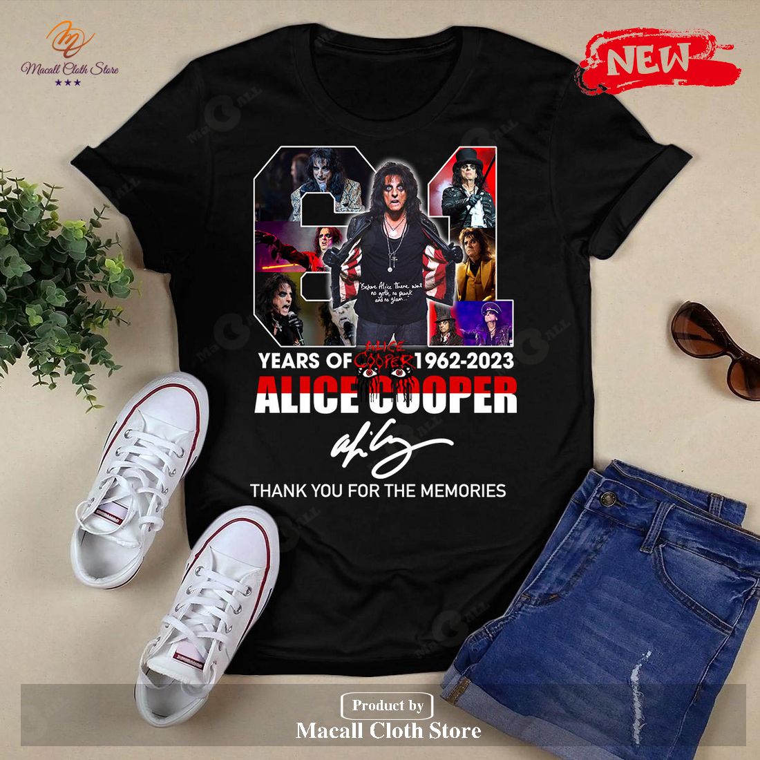 Alice Cooper 1962-2023 Thank You For The Memories-Unisex T-Shirt Alice Cooper 1962-2023 Thank You For The Memories-Unisex T-Shirt
