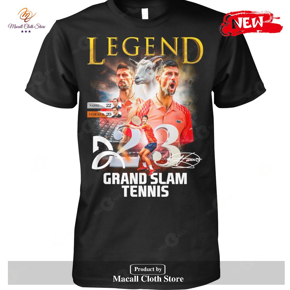 Grand Slam Tennis Legend 2023 Signatures-Unisex T-Shirt