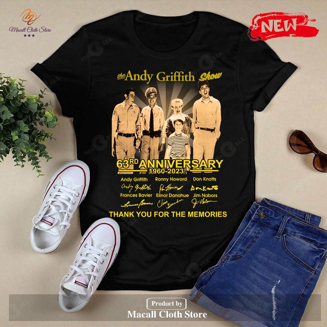The Andy Griffith Show 63rd Anniversary Signatures-Unisex T-Shirt