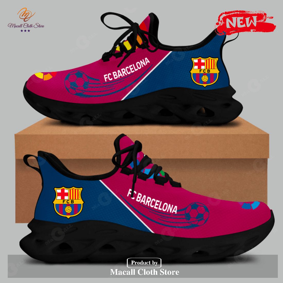 FC Barcelona Gift For Sports Fan Lovers Max Soul Sneaker Shoes FC Barcelona Gift For Sports Fan Lovers Max Soul Sneaker Shoes