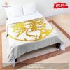 Best Versace Big Logo In Black Background Brand Bedding Set