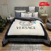 Best Versace Logo In Beige Background Brand Bedding Set