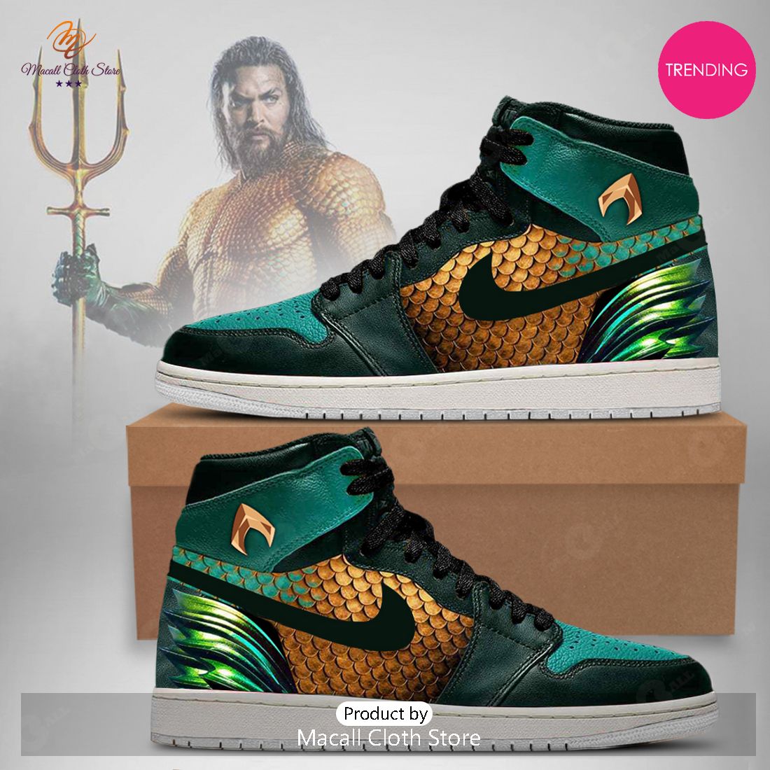 [TRENDING EDITION] 2023 DC Justice League Aquaman Air Jordan High Top Sneaker