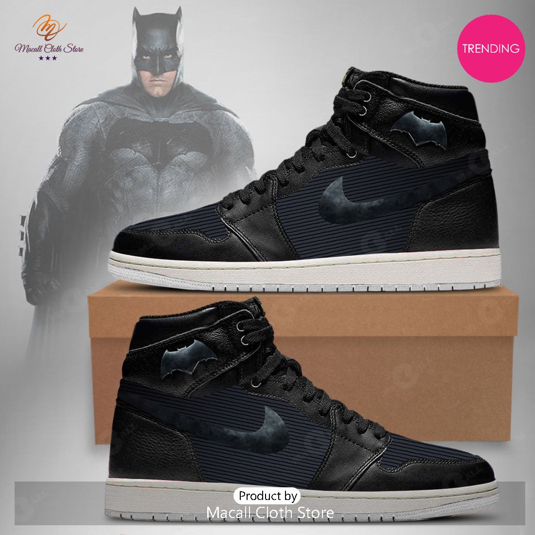 [TRENDING EDITION] 2023 DC Justice League Batman Black Air Jordan High Top Sneaker