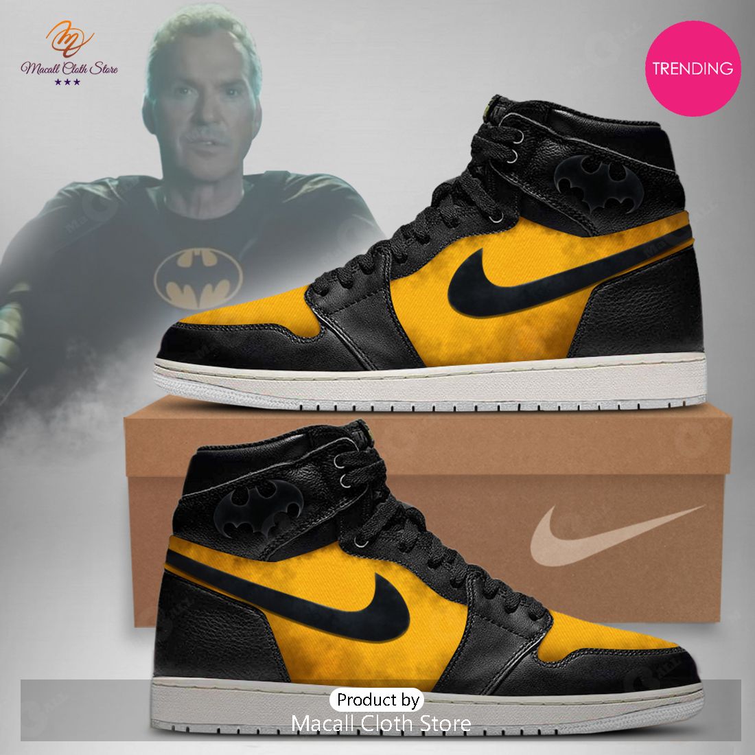 [TRENDING EDITION] 2023 DC Justice League Batman Gold Air Jordan High Top Sneaker