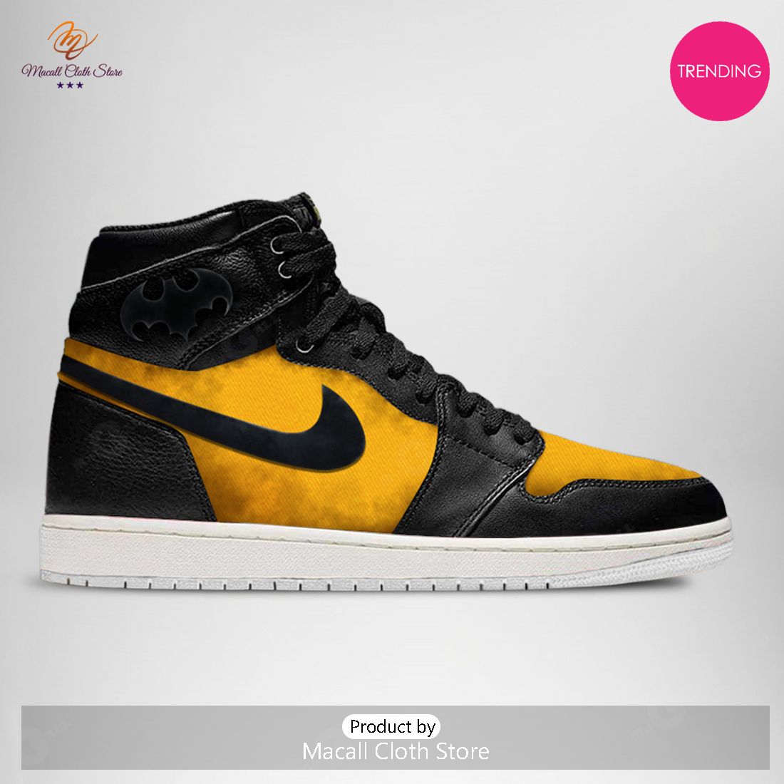 [TRENDING EDITION] 2023 DC Justice League Batman Gold Air Jordan High Top Sneaker