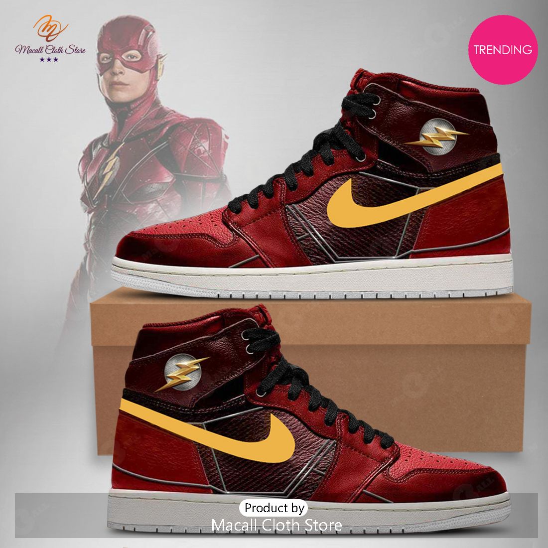 [TRENDING EDITION] 2023 DC Justice League Flash Air Jordan High Top Sneaker