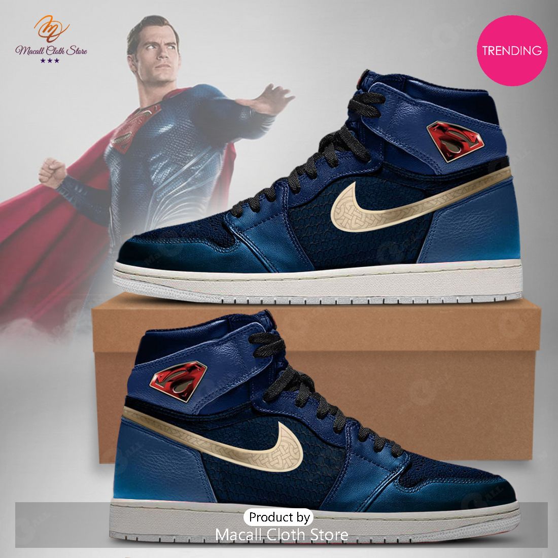 [TRENDING EDITION] 2023 DC Justice League Superman Air Jordan High Top Sneaker