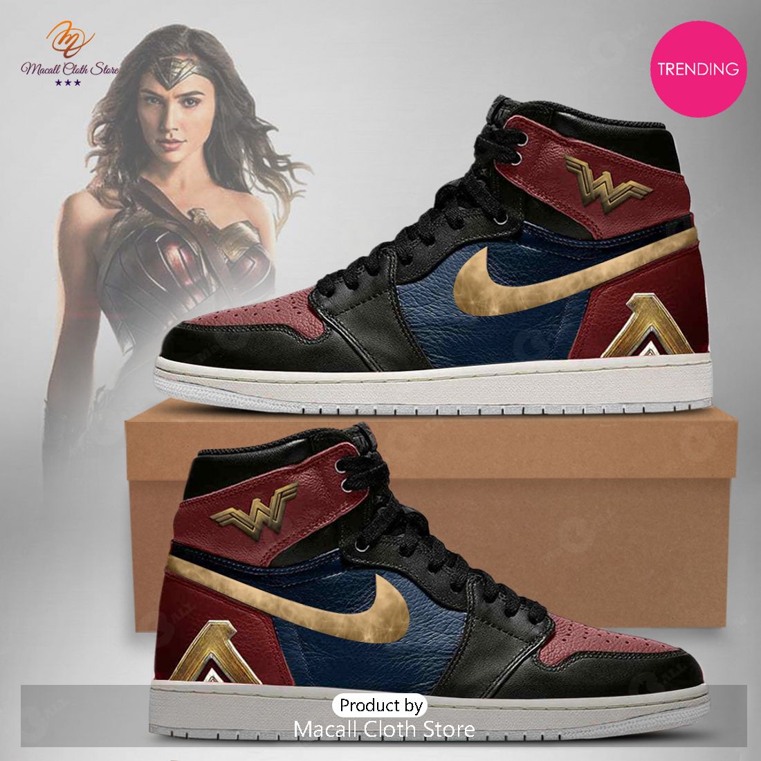 [TRENDING EDITION] 2023 DC Justice League Wonder Woman Air Jordan High Top Sneaker