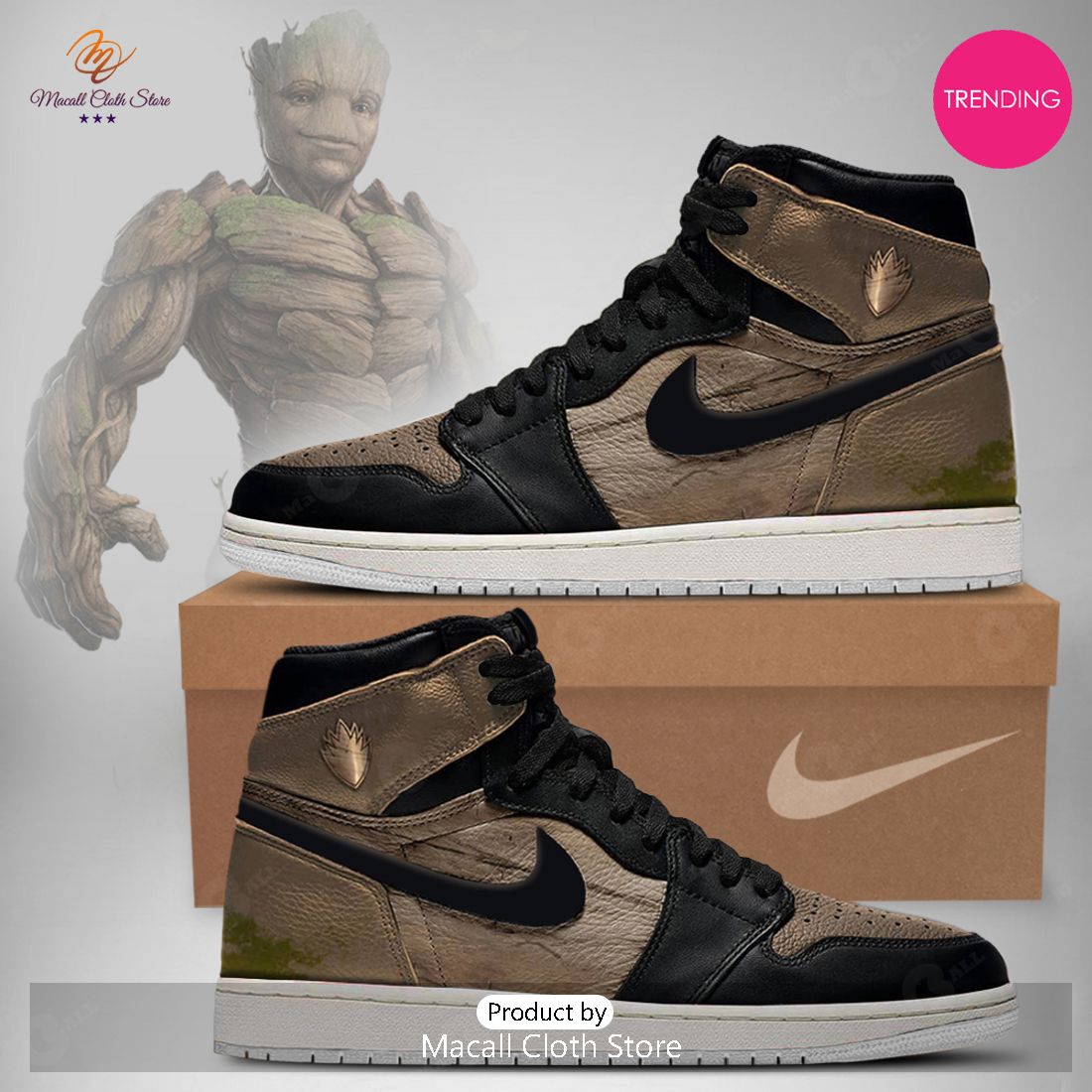 [TRENDING EDITION] 2023 GOTG Marvel Groot Air Jordan High Top Sneaker