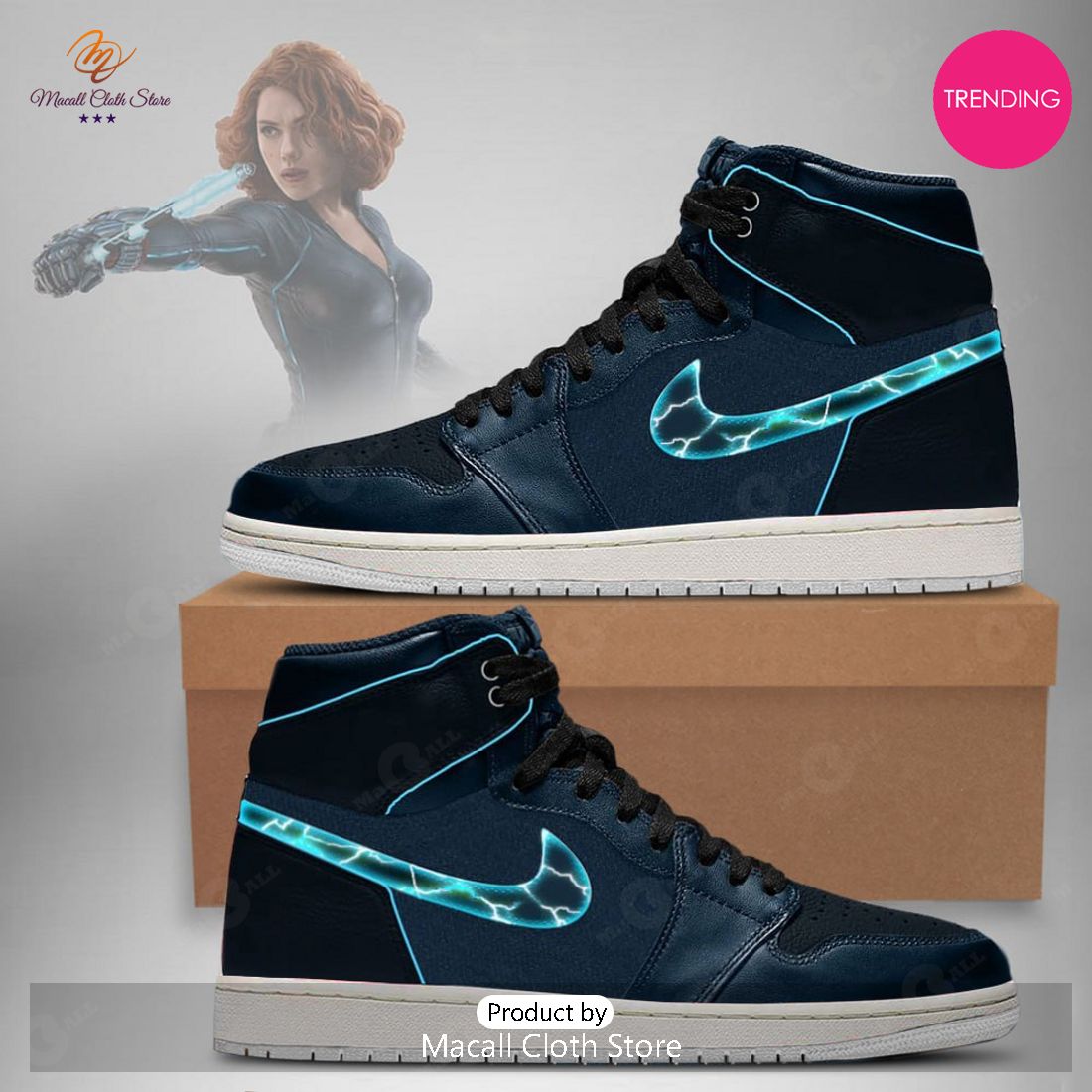 [TRENDING EDITION] 2023 Marvel Avengers Black Widow Luxury Air Jordan High Top Sneaker