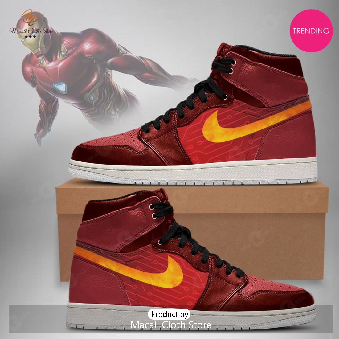 [TRENDING EDITION] 2023 Marvel Avengers Ironman Air Jordan High Top Sneaker