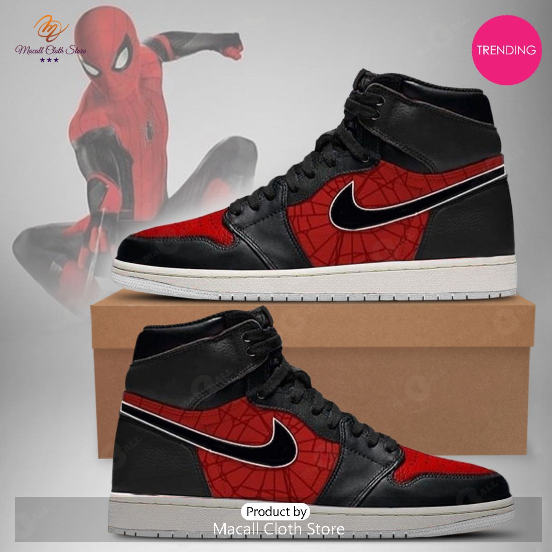 [TRENDING EDITION] 2023 Marvel Avengers Spiderman Air Jordan High Top Sneaker