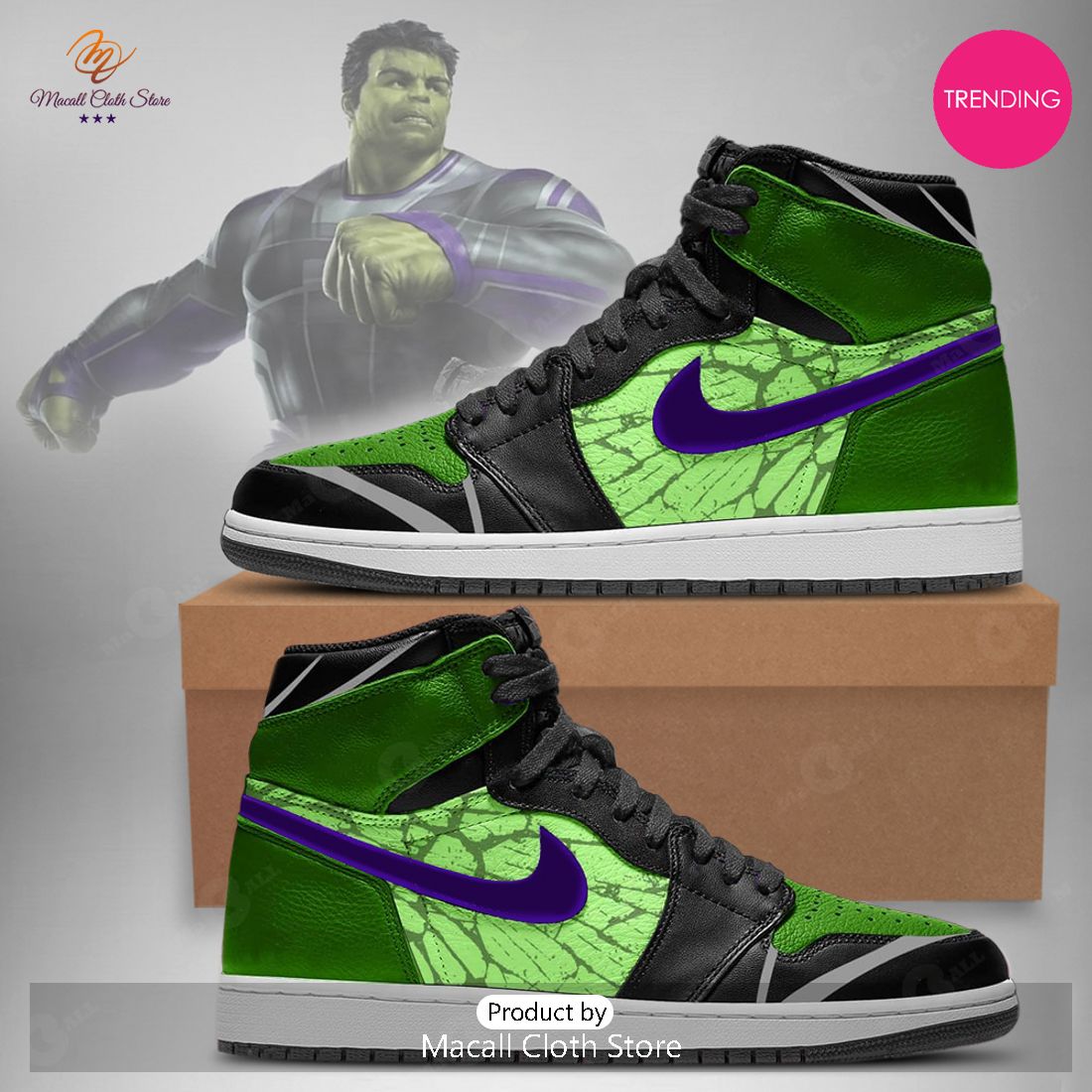 [TRENDING EDITION] 2023 Marvel Avengers The Hulk Air Jordan High Top Sneaker