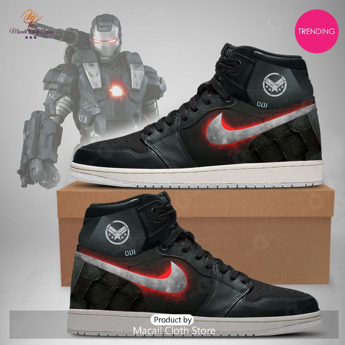 [TRENDING EDITION] 2023 Marvel Avengers War Machine Air Jordan High Top Sneaker