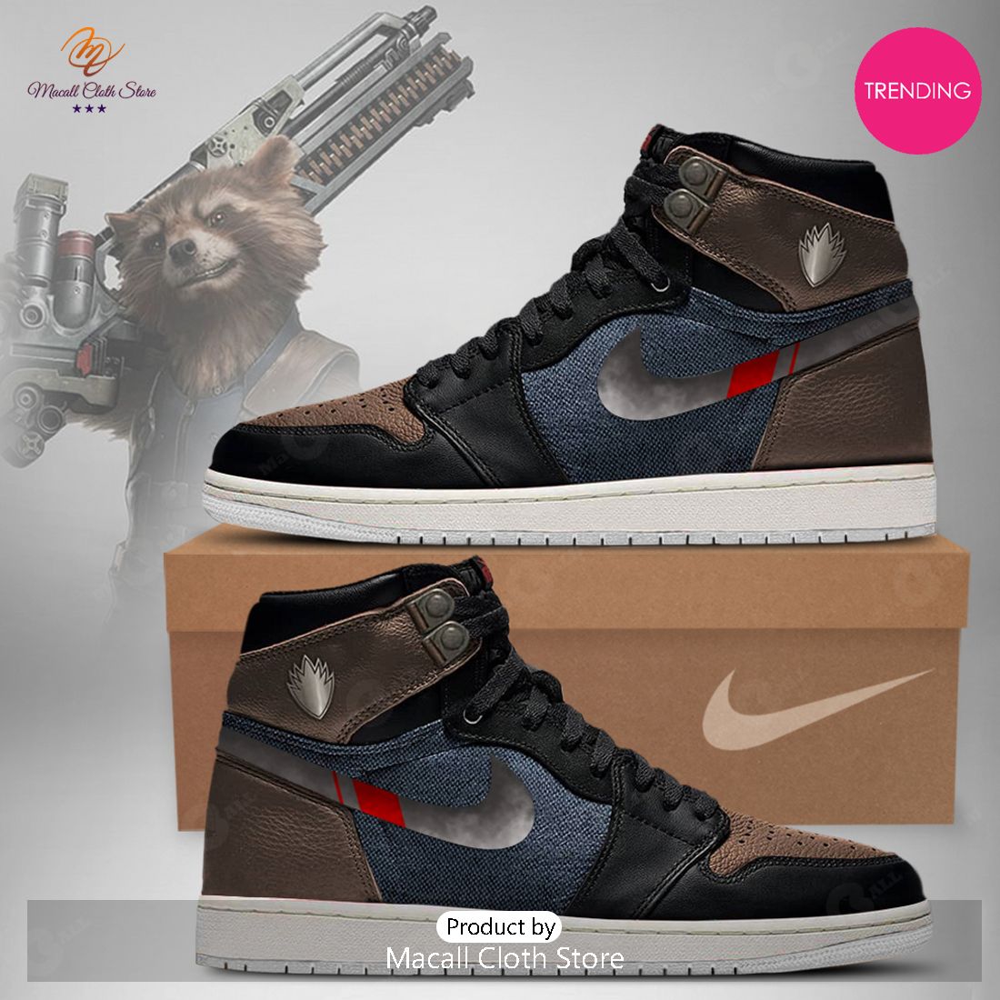 [TRENDING EDITION] 2023 OTG Marvel Rocket Air Jordan High Top Sneaker