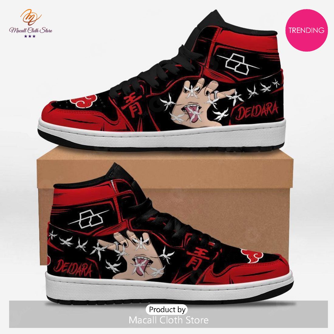 [TRENDING EDITION] Akatsuki Deidara Naruto Jordan High Top Sneakers Anime Shoes