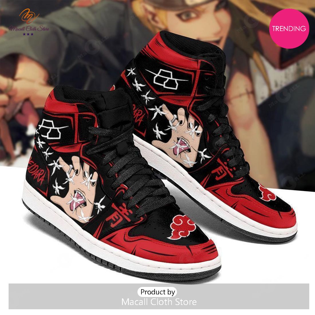 [TRENDING EDITION] Akatsuki Deidara Naruto Jordan High Top Sneakers Anime Shoes