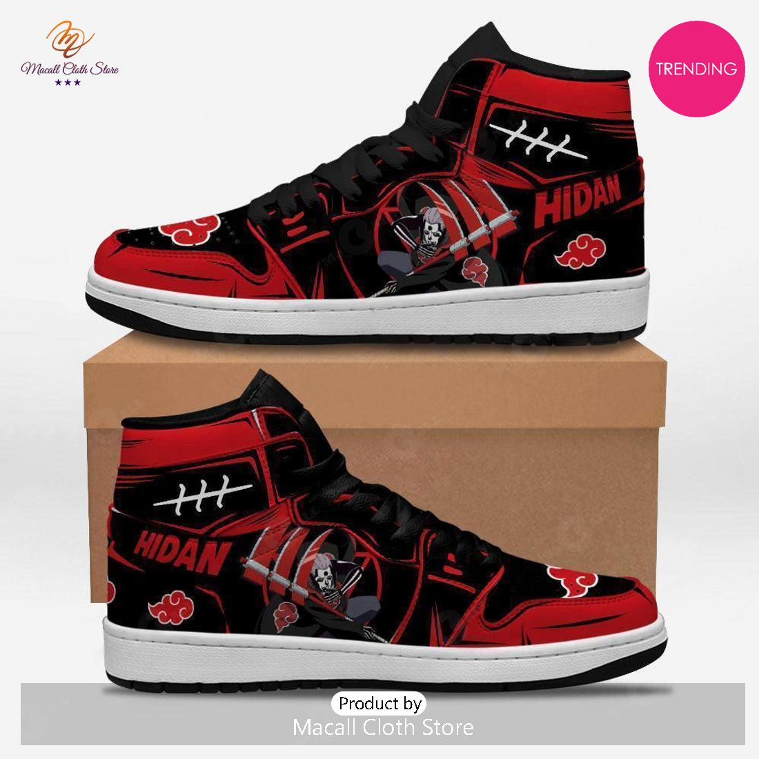 [TRENDING EDITION] Akatsuki Hidan Naruto Jordan High Top Sneakers Anime Shoes