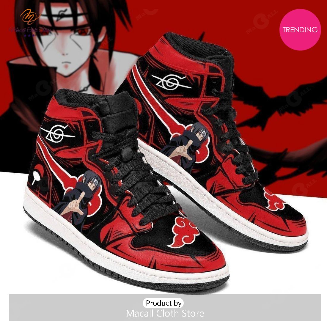 [TRENDING EDITION] Akatsuki Itachi Naruto Jordan High Top Sneakers Anime Shoes