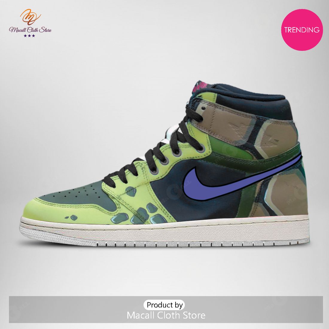 [TRENDING EDITION] Donatello Teenage Mutant Ninja Turtles Luxury Air Jordan High Top Sneaker