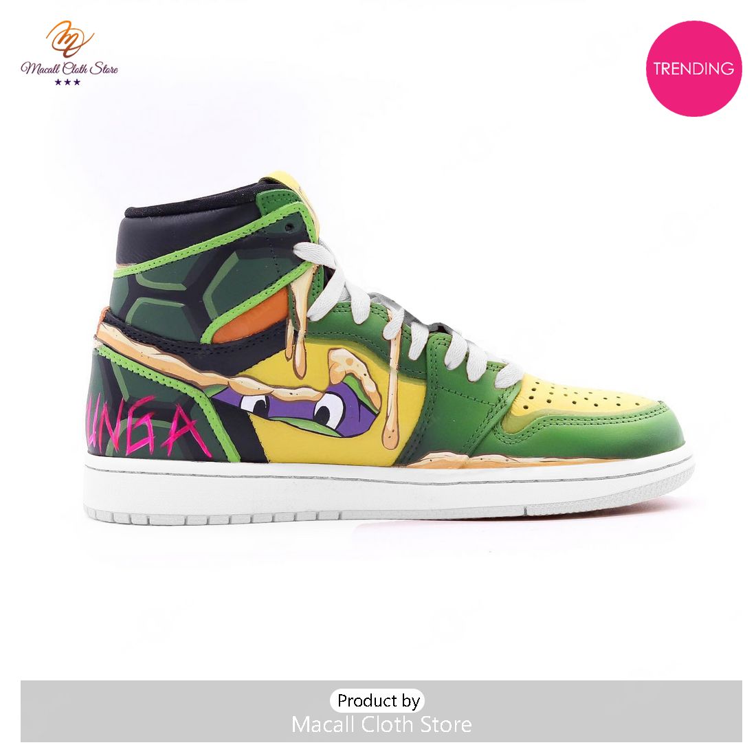 [TRENDING EDITION] Donatello Teenage Mutant Ninja Turtles Premium Air Jordan High Top Sneaker
