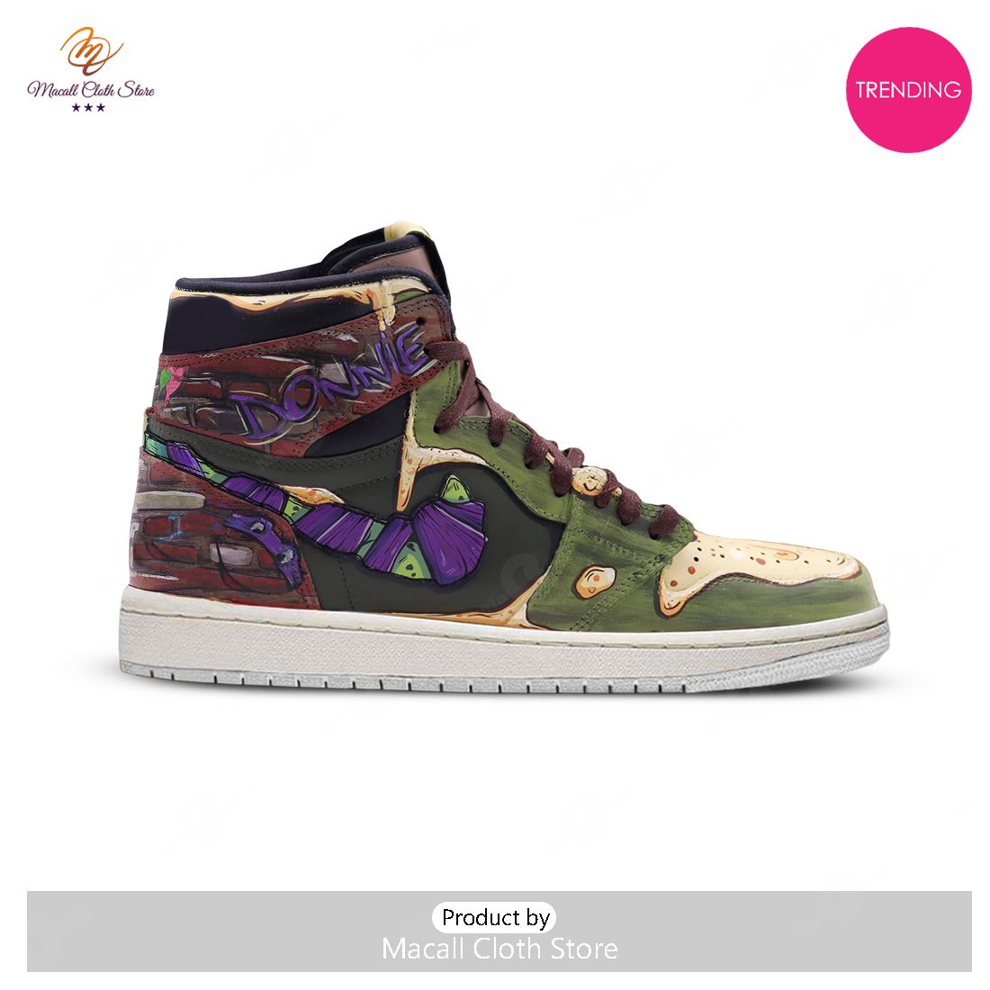 [TRENDING EDITION] Donnie Teenage Mutant Ninja Turtles Air Jordan High Top Sneaker