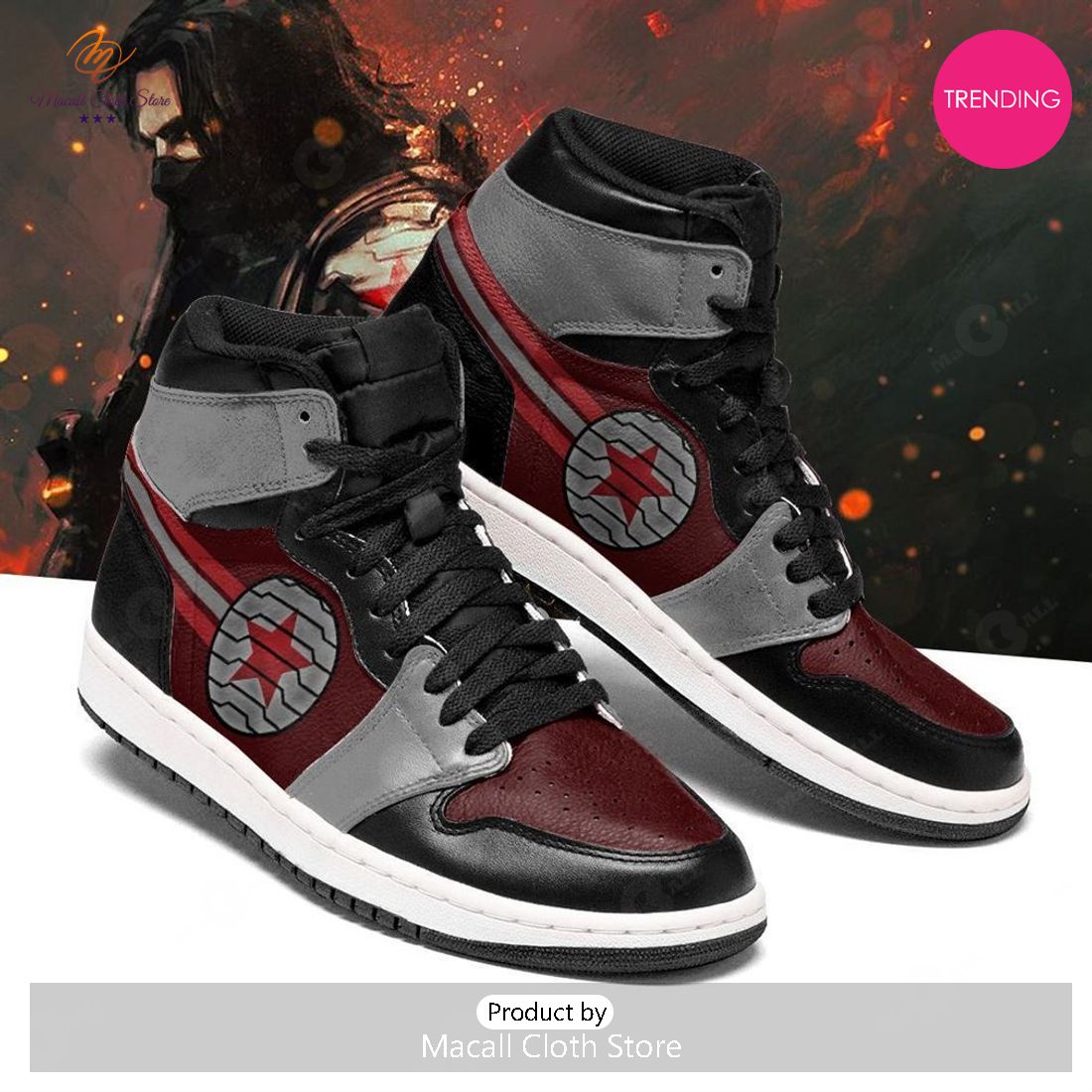 [TRENDING EDITION] Marvel Avengers Winter Soldier Air Jordan High Top Sneaker