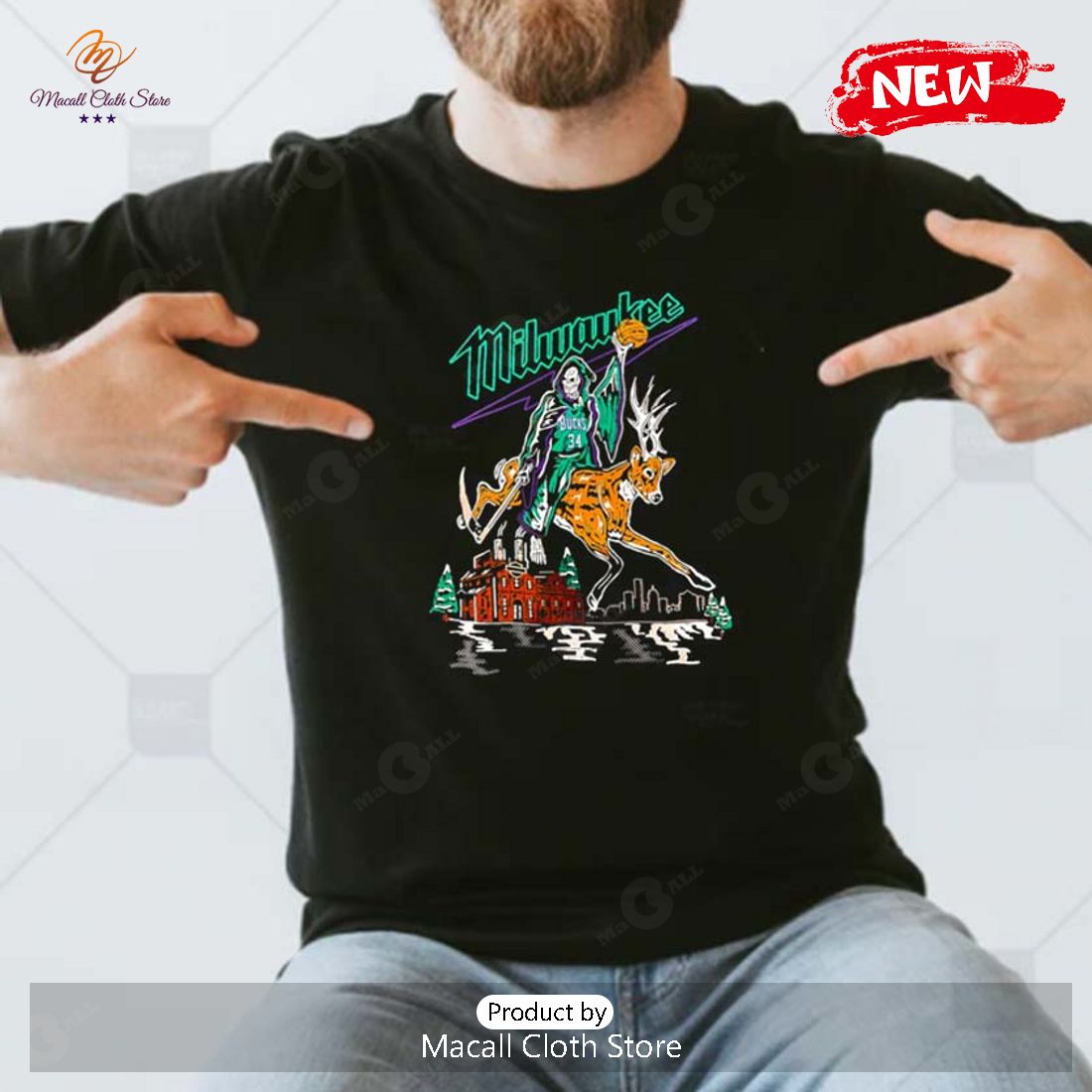 Warren Lotas Milwaukee Bucks Buckrider Reaper Deer Unisex T-Shirt Warren Lotas Milwaukee Bucks Buckrider Reaper Deer Unisex T-Shirt