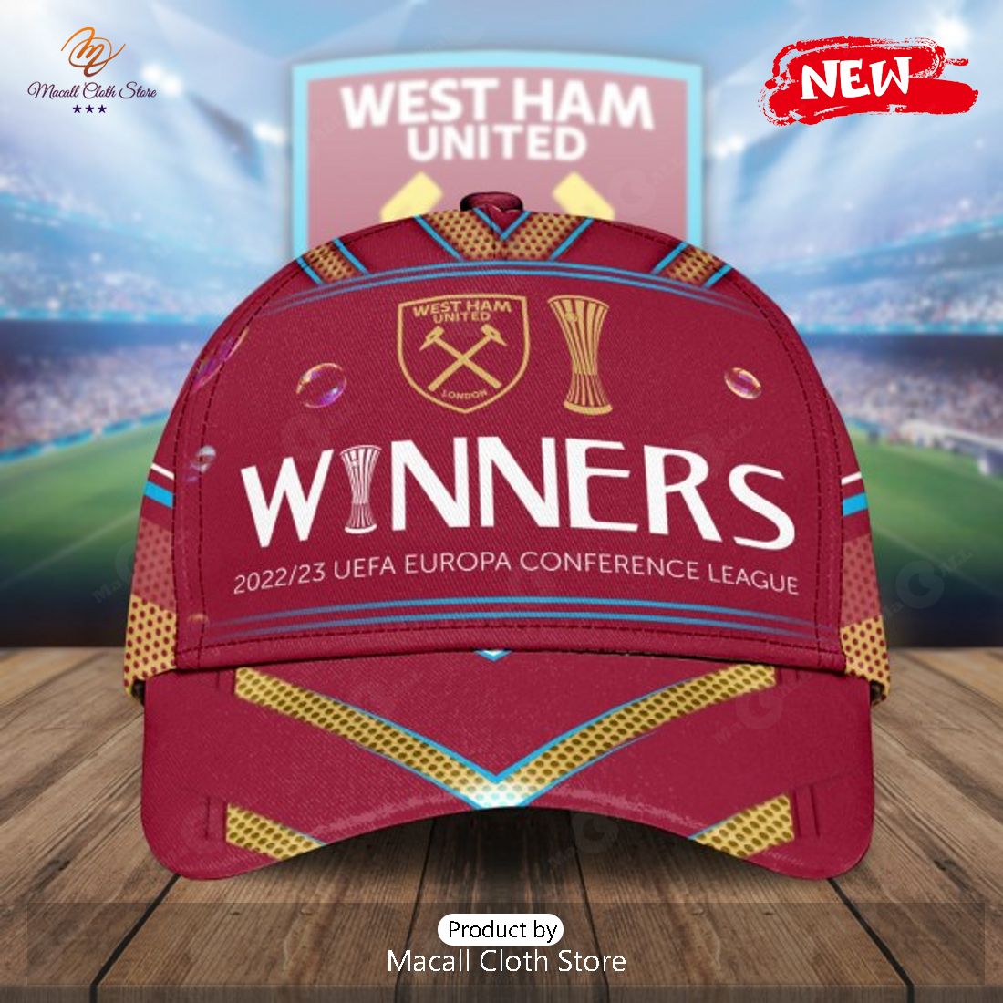 West Ham United Winners Conference Champions Red Classic Cap