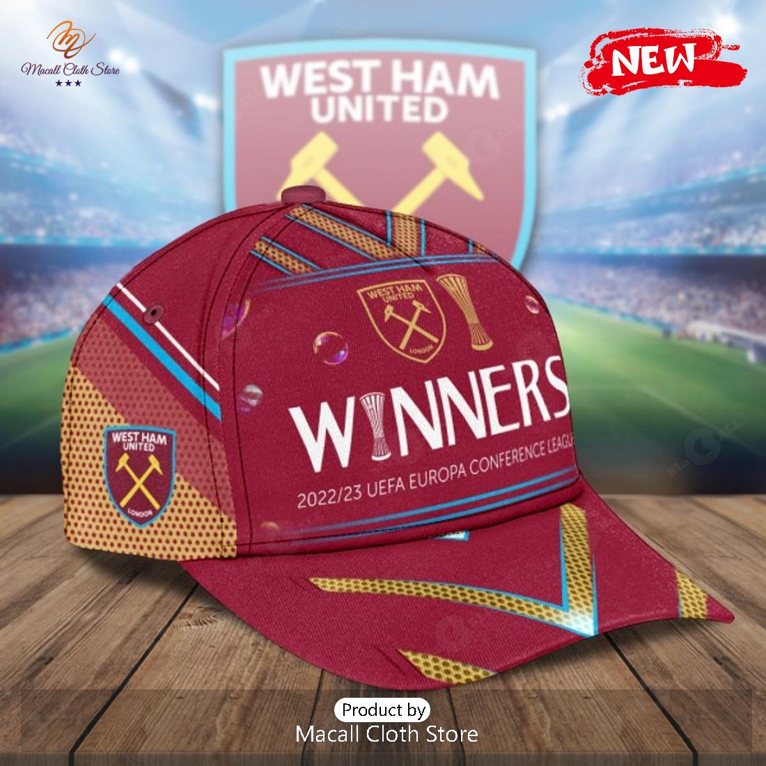 West Ham United Winners Conference Champions Red Classic Cap