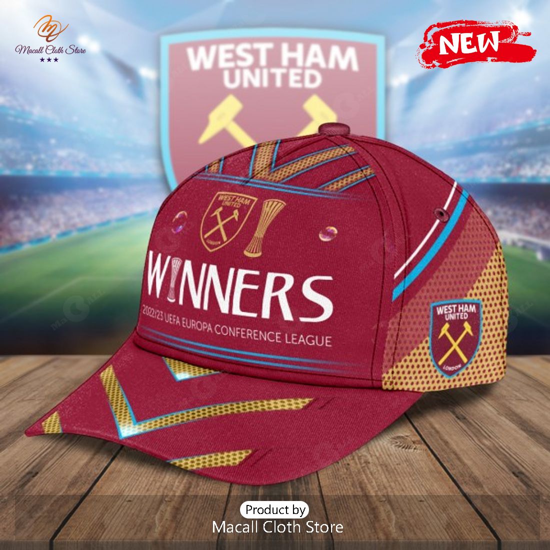 West Ham United Winners Conference Champions Red Classic Cap West Ham United Winners Conference Champions Red Classic Cap