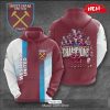 West Ham United Final 2023 Orange White Hoodie Sweatshirt 3D