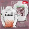 West Ham United Winners Conference League Red White Hoodie Sweatshirt 3D