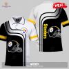 NFL Pittsburgh Steelers Luxury Orange White 3D Apparels Polo Shirt